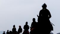 A view of Gordon Elliott’s string on the gallops 10/3/2025