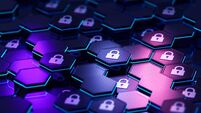 iStock-1408211250.jpg Locks Concept. Network Security System. Hexagons