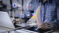 iStock-1979289147.jpg Data analysis science and big data with AI technology. Analyst or Scientist uses a computer and dashboard for analysis of inform