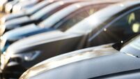 New cars at a car dealership