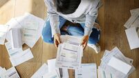 Woman managing the debt
