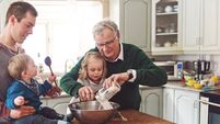 Multi-generation family spending time together for Father's day