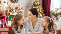 family celebrating Christmas