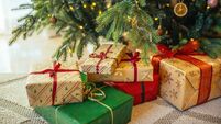 Presents near Christmas tree