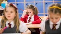 Little Girl Struggling With School Work