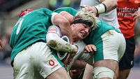 Josh van der Flier tackles Henry Pollock 21/2/2026