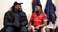 Edwin Edogbo with his brother Sean Edogbo in the dressing room after the game 23/1/2026