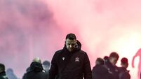Ciarán Kilduff dejected after Drogheda score a late goal 20/2/2026