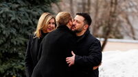 UKRAINE Denmark's Prime Minister Mette Frederiksen attends service